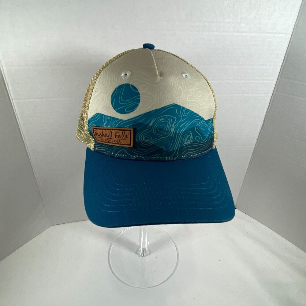 Locale Outdoor Bushkill Falls Pennsylvania Trucker Hat Topo Mountain Snapback Ca